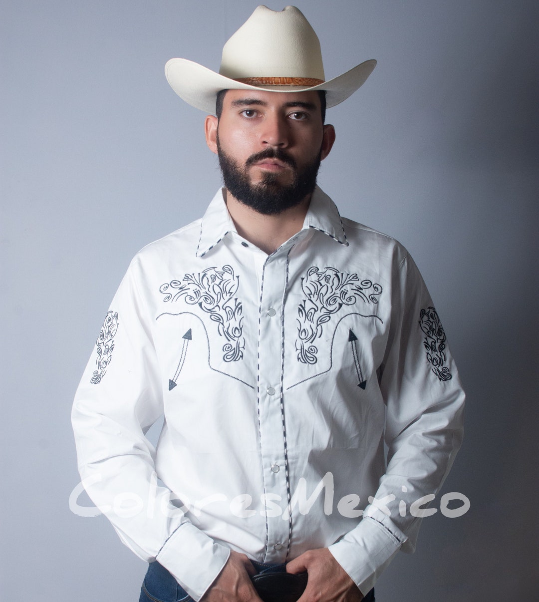 Western Shirt, Mexico Shirt, Western Shirts Men, Mexico Vaquera Shirt
