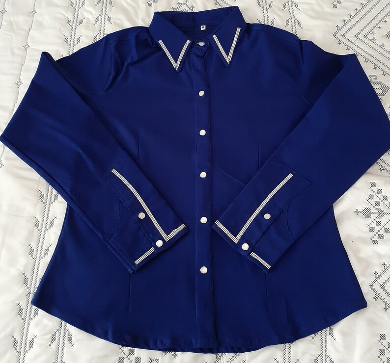 Royal Blue Womens Western Shirts main image 0