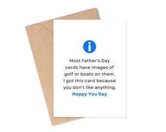 Biglietti divertenti per la festa del papà / Biglietti spiritosi per la festa del papà / Per papà con il senso dell'umorismo / Buona festa del papà / Biglietto con citazione / Biglietto con battuta per papà