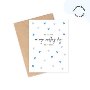 To My Dad, Brother, Grandad, Custom Name On My Wedding Day Card | Dad Wedding Day Card | Wedding Day Card | Personalised Family Wedding Card