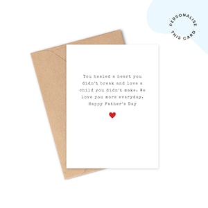 Step Dad Fathers Day Card, Step Dad Card, Thank You, Step Dad Wedding Card, Step Dad Birthday, Dad You Didn't Have To Be, Bonus Dad Card