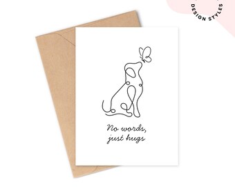 Haustier-Beileid Karte | Ich denke an dich Geschenk | Hund, Katze Beileid Karte | Senden Liebe Haustier Trauer Karte | Karte für den Verlust des Haustieres