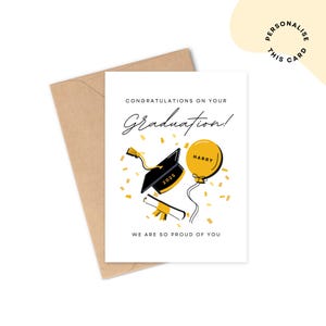 carte de remise de diplôme personnalisée | Félicitations pour votre remise des diplômes | Cartes de remise des diplômes universitaires | Carte de visite pour diplômé Carte de félicitations
