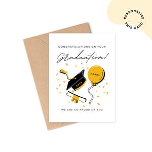 carte de remise de diplôme personnalisée | Félicitations pour votre remise des diplômes | Cartes de remise des diplômes universitaires | Carte de visite pour diplômé Carte de félicitations