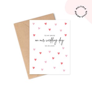 à mes jeunes mariés le jour de notre mariage carte de vœux | Carte de mariage moderne minimaliste | carte de mariage coeur | Carte pour le jour du mariage de mon mari et de ma femme