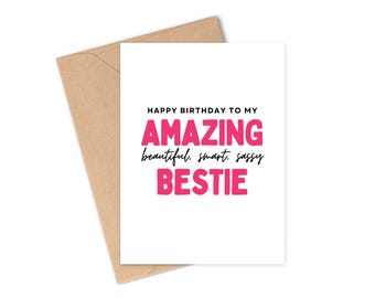 Best Friend Birthday Card | Best Friend Bday Card | Bestie Birthday Card | Birthday Card for an Amazing Best Friend | Bestie Birthday Gift