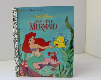 Vintage 1997 Little Mermaid Golden Book | Ariel Storybook | Excellent Pages | Retro Disney Princess Collectible