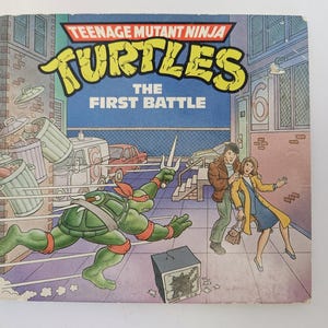 Vintage Teenage Mutant Ninja Turtles The First Battle Book - TMNT Book