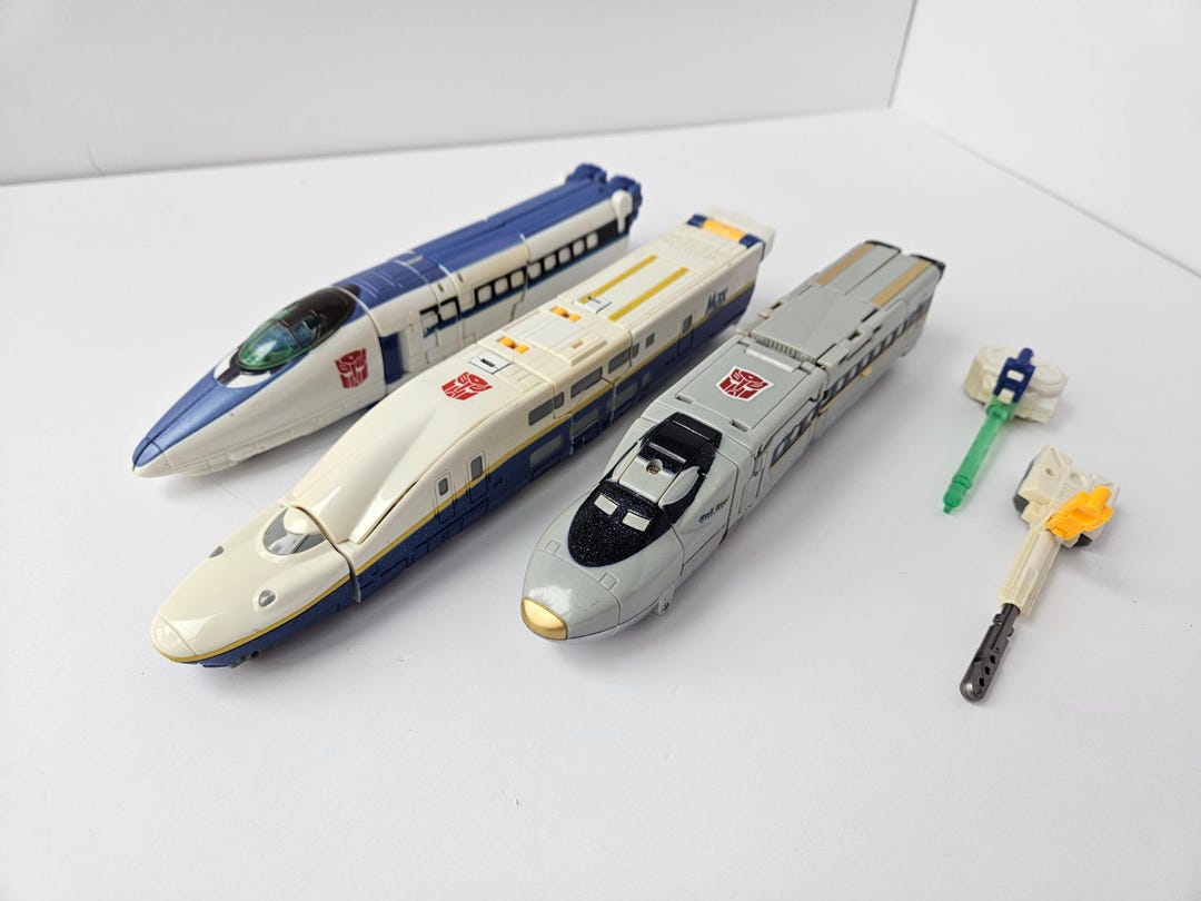 Transformers Rid Train Vintage 2001 Transformers RID Rail Racer Complete Set | Team Bullet ...