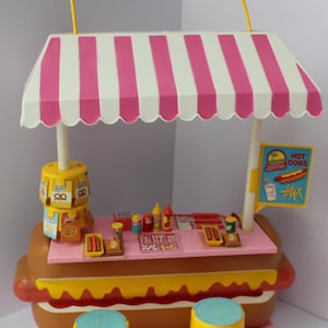 Barbie Hot Dog Stand with Accessories - Vintage California Barbie Hot Dog Stand - Playset