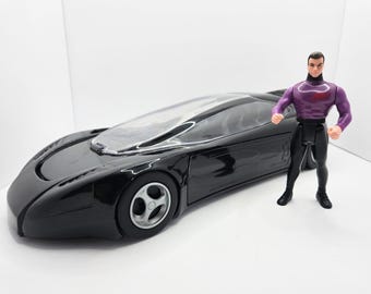 Vintage 1992 Kenner Batman Bruce Wayne Coupe | Working Pop Out Vehicle & Figure | Retro 90s DC Action Figure Car