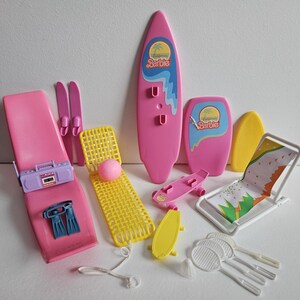 California Barbie Beach Fun and Sport Lot - Lot of Vintage Barbie Accessories