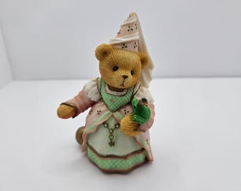 Vintage 1998 Cherished Teddies Winnie Figurine | Princess Fairytale Bear | Retro Enesco Nursery Decor Keepsake Gift