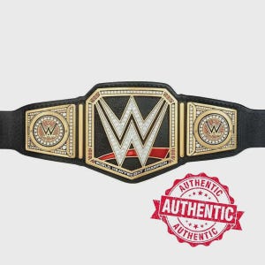 World Heavyweight Championship Replica Title Belt Black Adult Size 4mm