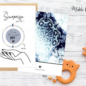 Carte a gratter - Annonce grossesse - Tu vas etre mamie , papy, cousin, cousine, tata, tonton