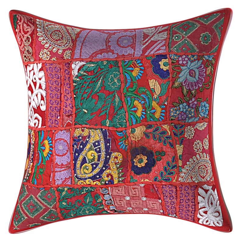 Indian Cotton Decorative Large Cushion Covers 24x24 Vintage - Etsy