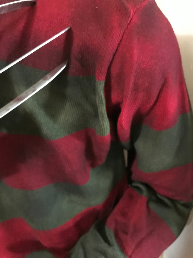 Freddy Krueger A Nightmare on Elm Street Jumper Sweater Cosplay op maat verweerde Halloween Fancy Dress horror afbeelding 6