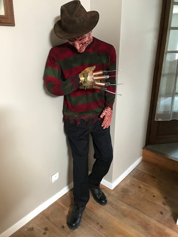 eje mecánico habilitar Freddy Krueger traje hecho a medida pantalones jersey suéter - Etsy España