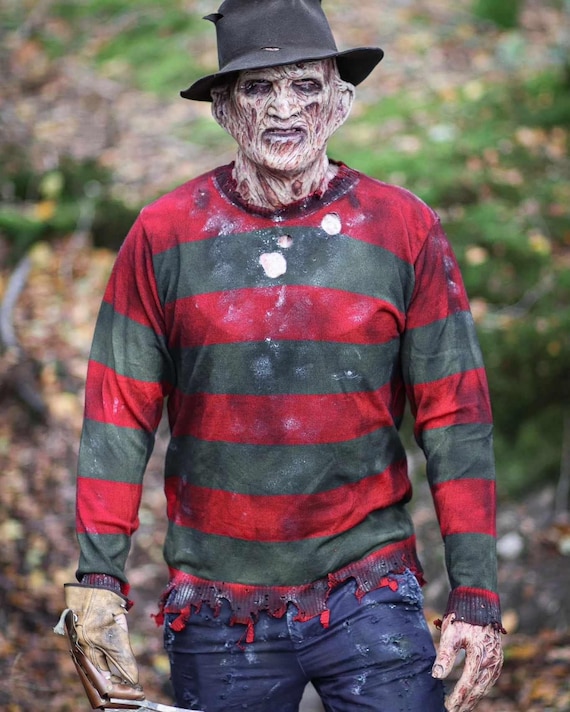 Freddy Krueger A Nightmare on Elm Street Jumper Sweater & Fedora Hat  Cosplay Custom Weathered Halloween Fancy Dress Horror - Etsy Finland
