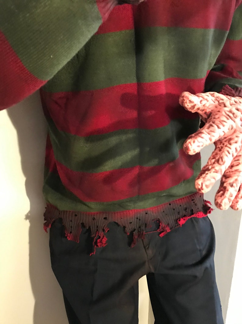 Freddy Krueger A Nightmare on Elm Street Jumper Sweater Cosplay op maat verweerde Halloween Fancy Dress horror afbeelding 2