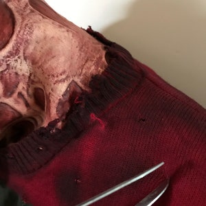 Freddy Krueger A Nightmare on Elm Street Jumper Sweater Cosplay op maat verweerde Halloween Fancy Dress horror afbeelding 4