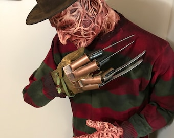 Freddy Krueger A Nightmare on Elm Street Jumper Sweater Cosplay custom weathered Halloween Fancy Dress horror