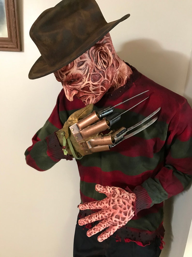 Freddy Krueger A Nightmare on Elm Street Jumper Sweater Cosplay op maat verweerde Halloween Fancy Dress horror afbeelding 1