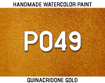 Gold Mica 6 Color Watercolor Palette. Handmade Pearlescent 