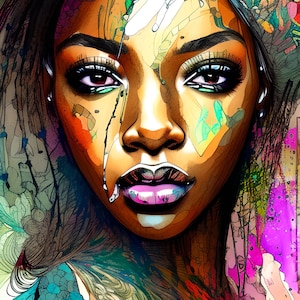 Beautiful African American Woman  Wall Art