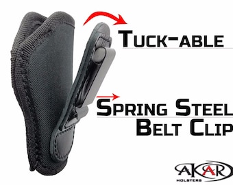 Tuckable Inside-the-Pants IWB Holster – Concealed Carry with Leather Backing Nylon –  Compatible W/ Springfield XDS 9mm 4.0&quot;
