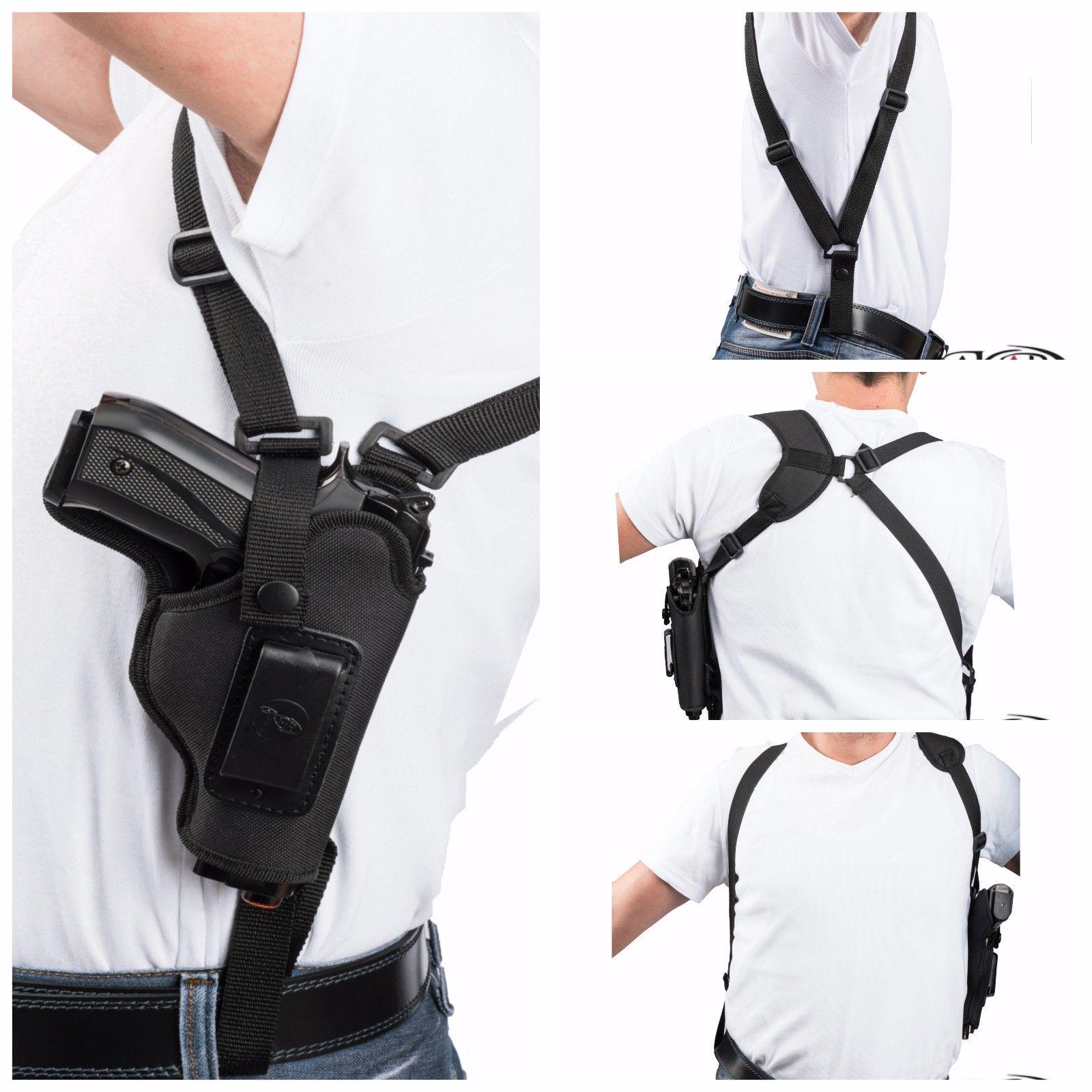 Vertical Carry Shoulder Holster - Nylon with Reinforced Thumb Break Compatible with Sig Sauer P365