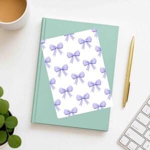 Kindle Insert, Lavender Bow Pattern for Clear Case, Cute Pastel Kindle Printable Paperwhite, Colorsoft, and Basic Kindle Insert