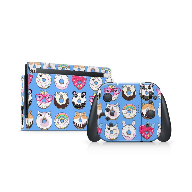 Nintendo Switch Skins Blue Donuts Etsy