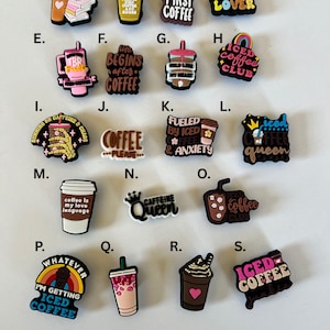 Cute Coffee Themed Shoe Charms