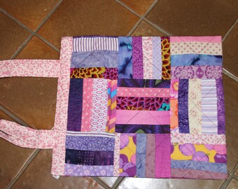 Colorful shopping bag, pouch, with short handles