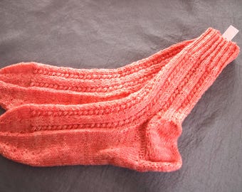 Hand-knitted socks, size 38/39