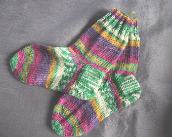 Hand-knitted socks size 22/23