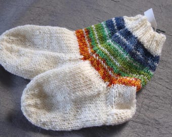 Hand-knitted socks, size 18/19
