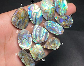Natural Abalone Shell Cabochon, Abalone Shell Gemstone, Abalone Shell Loose, Abalone Shell Cabochon For Jewelry, (Code8531)