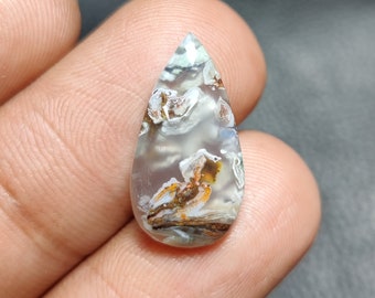 Natürlicher Konfetti-Chrysokoll-Cabochon, Konfetti-Chrysokoll-Edelstein, einzigartiges Chrysokoll-Konfetti für Schmuck, 7cts, 20×10×4mm, FS7370