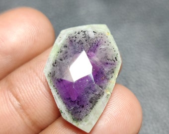 Natural Amethyst Slice Rose Cut Gemstones, Amethyst Slice For Jewelry,Rose Cut for loose Gemstones jewellery Making,18ct, 25x16x6,mm7495