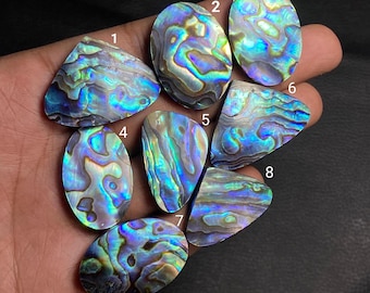 Natural Abalone Shell Cabochon, Abalone Shell Gemstone, Abalone Shell Loose, Abalone Shell Cabochon For Jewelry, (Code8482)