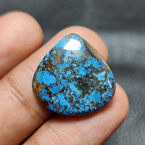 Natural Azurite Cabochon, Azurite Gemstone For Jewelry Making Loose Gemstone, Azurite Cabs, Azurite Shattuckite Cabs, 26cts, 21×22×5mm,F8216