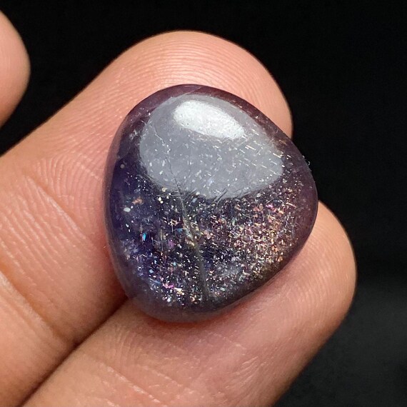 Rare Quality Of Iolite Sunstone Cabochon, Natural Iolite Sunstone Gemstone, For Jewelry, Sunstone Cabochon, 15cts,  19×18×6mm, 8442