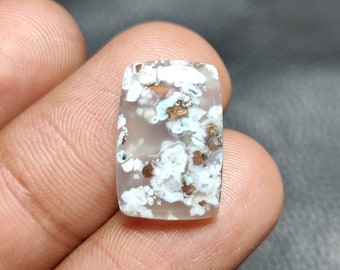 Cabochon chrysocolle confettis naturels, confettis chrysocolle pierres précieuses, confettis chrysocolle uniques pour bijoux, 9 carats, 17 × 11 × 4 mm, FS7370
