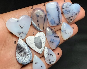 Cabochão de Opala Dendrítica, Gema de Opala Dendrítica Natural para Joias, Opala Dendrítica da Melhor Qualidade.