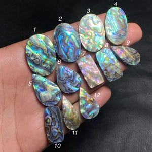 Naturlig Abaloneskal Cabochon, Abaloneskal Ädelsten, Abaloneskal Lös, Abaloneskal Cabochon För Smycken, (Kod8546)