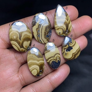 Naturlig schalenblende-cabochon | Botryoidal sfaleritpyrit | Polerad mineralcabochon för smyckestillverkning, 8227