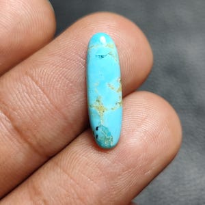 Natural Kingman Turquoise Hand Polished Gemstone, Kingman Turquoise Stone, Kingman Turquoise Cabochon, Kingman Turquoise, CT2, 20×6×3mm