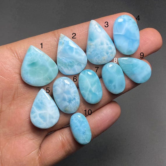 Natural Larimar Cabochon, Blue Gemstone, Loose Gemstone, FS8439